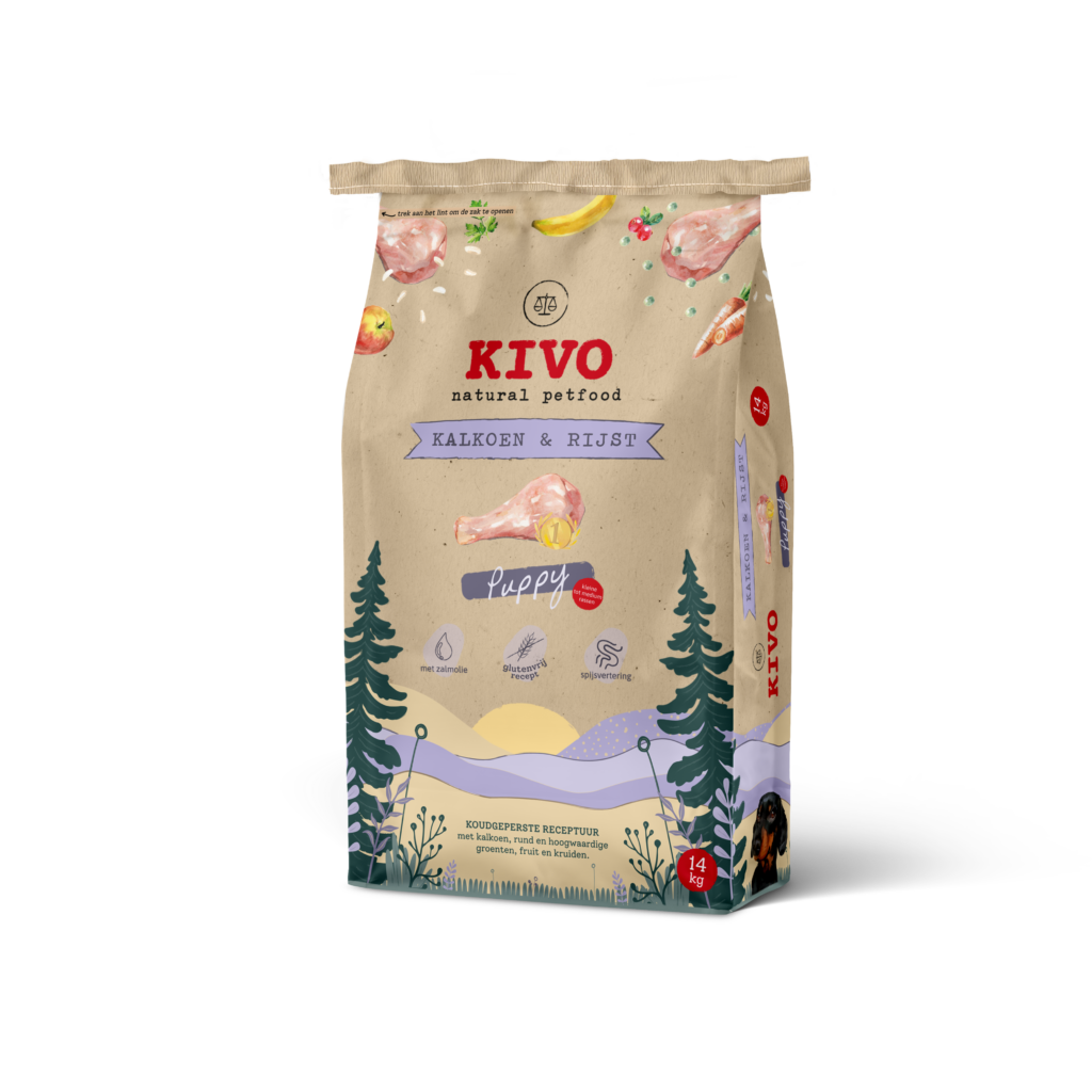Kivo Kalkoen & Rijst – Puppy 14 kg