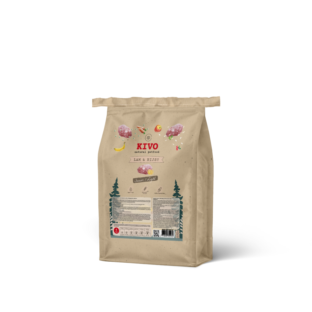 Kivo Lam & Rijst – senior/light 4 kg