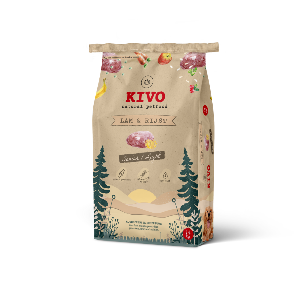 Kivo Lam & Rijst – senior/light 14 kg