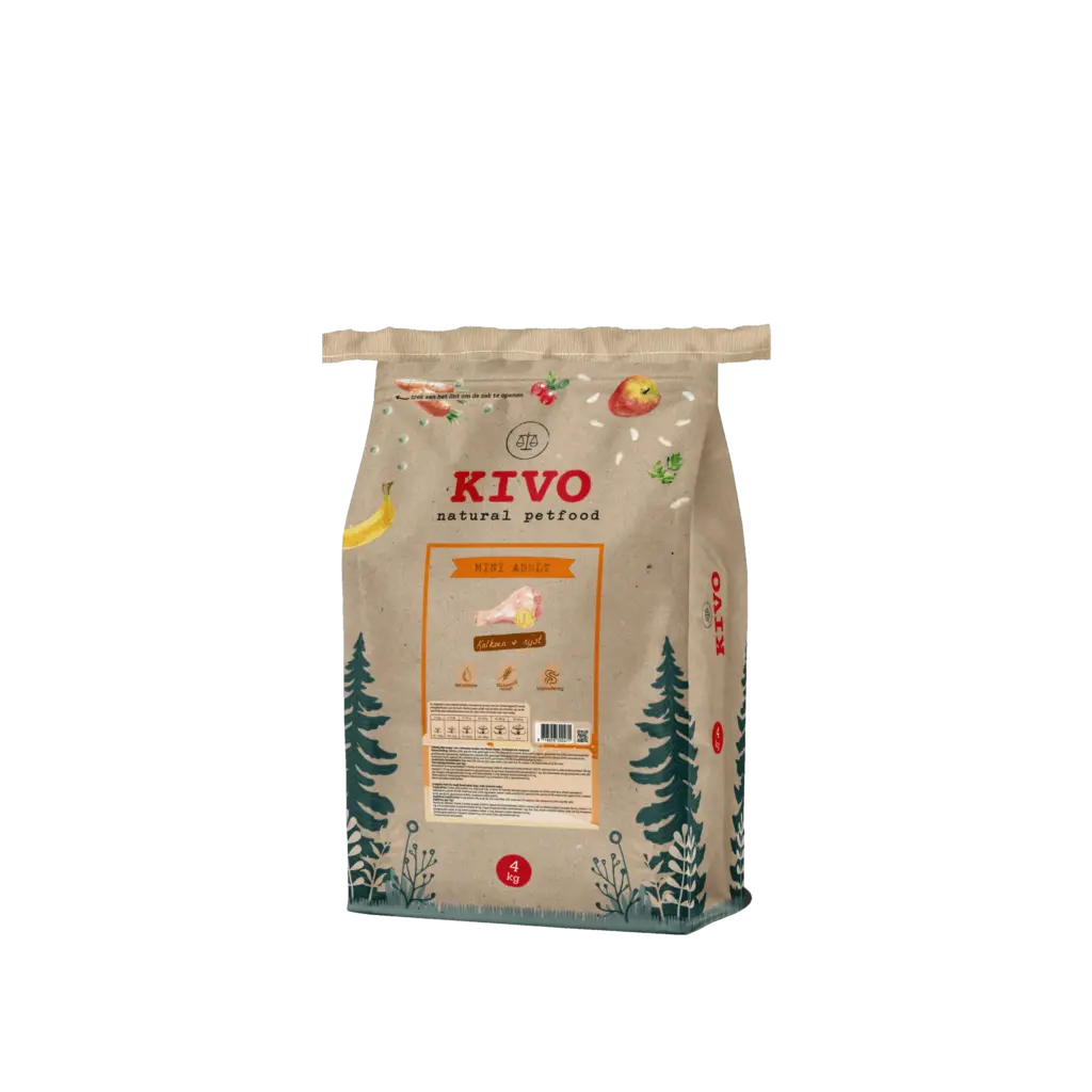 Kivo Kalkoen & Rijst Mini Adult – Glutenvrij 4 kg