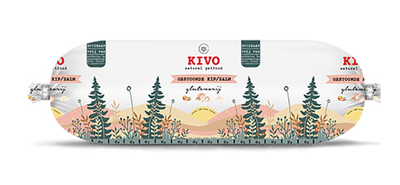 Kivo Gestoomde Kip & Zalm – lang houdbaar 600 gram