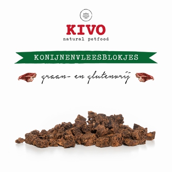 Kivo Konijnenvleesblokjes 500 gram