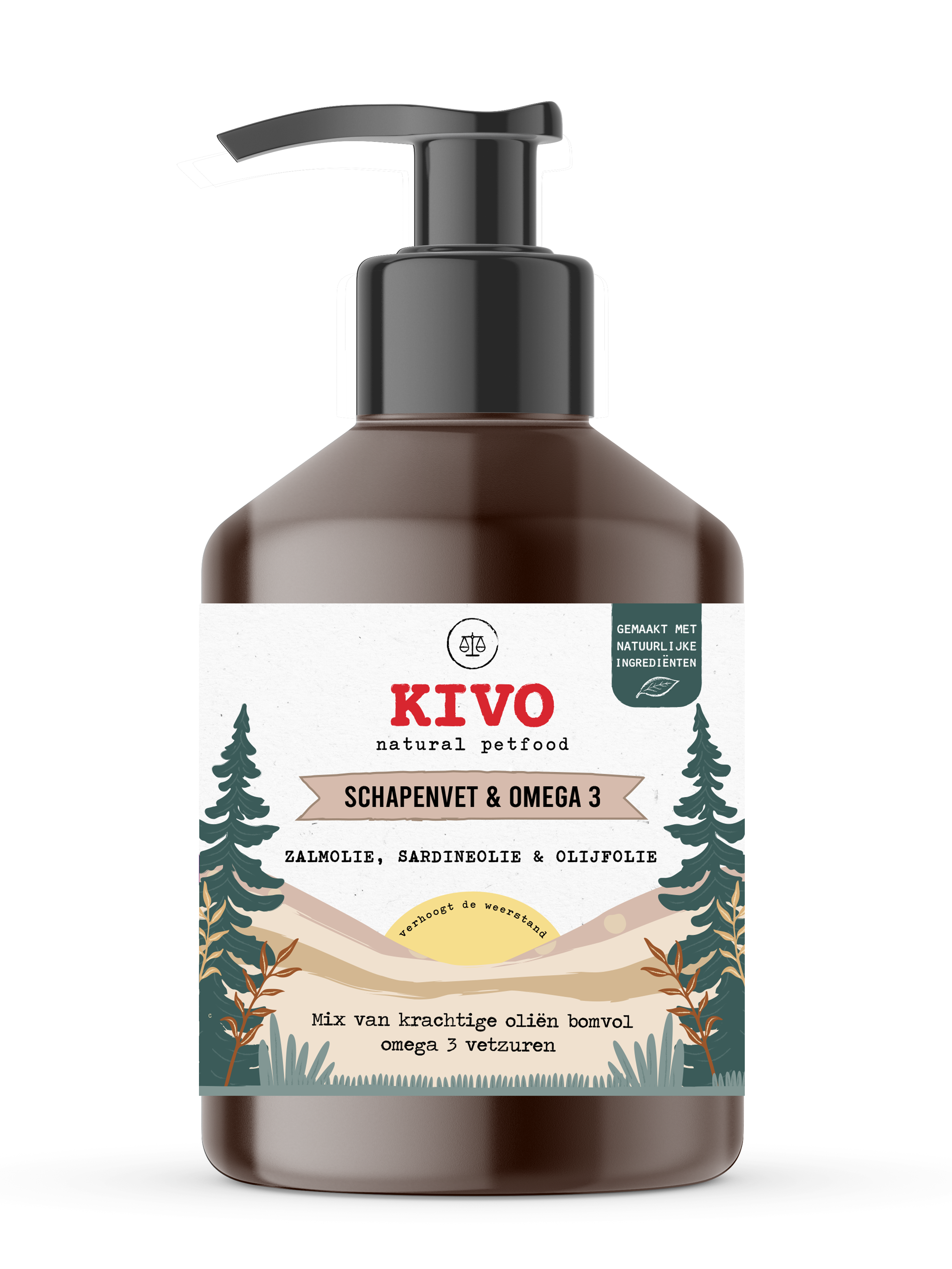 Kivo vloeibaar Schapenvet Omega 3 500ml