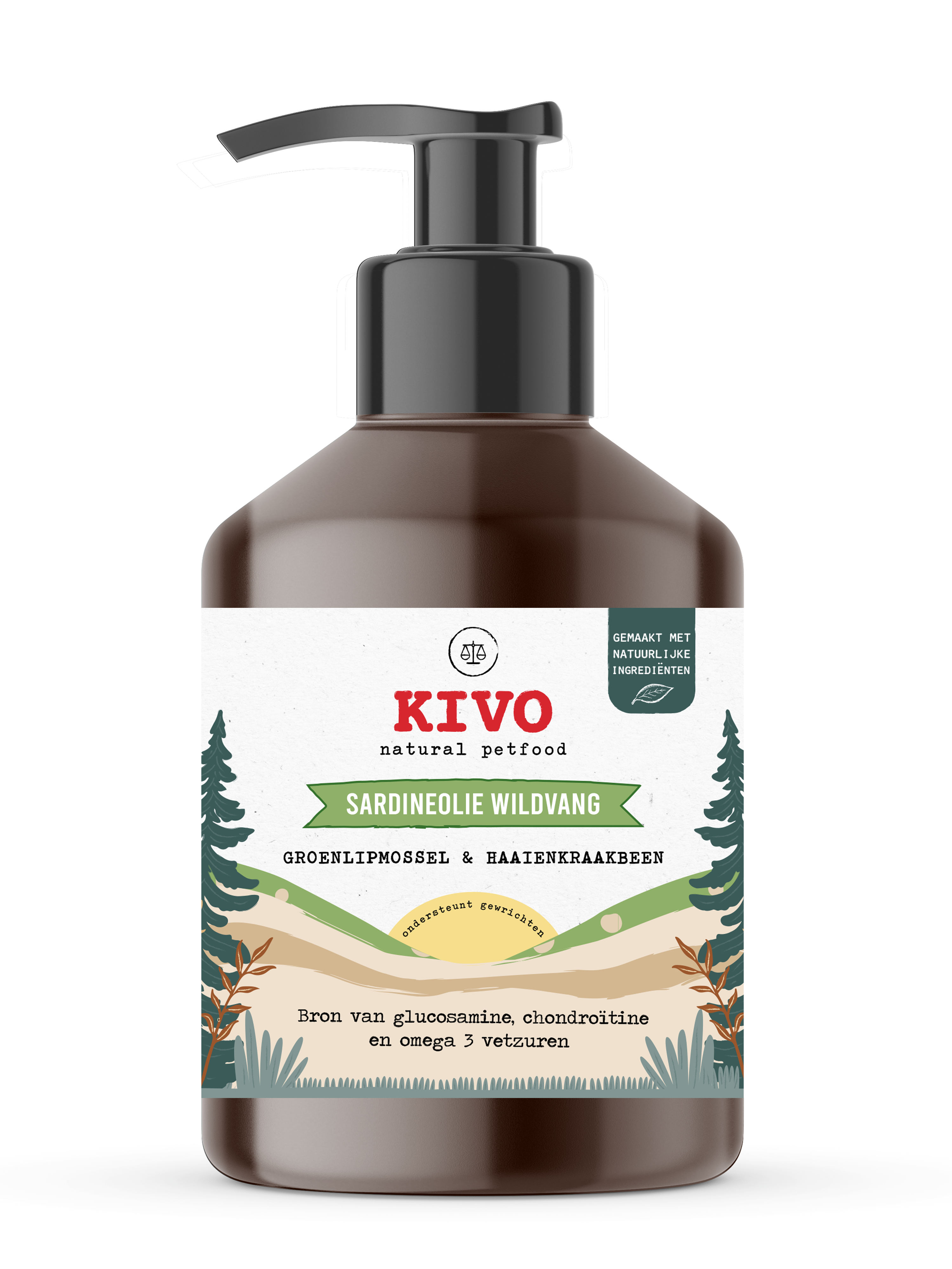 Kivo Sardineolie Groenlipmossel & Haaikraakbeen 1000ml